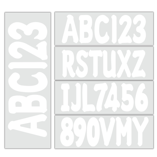 3" Boat Registration Number and Letter Kit – Fits All Watercraft (Marine Alphanumeric Decals)