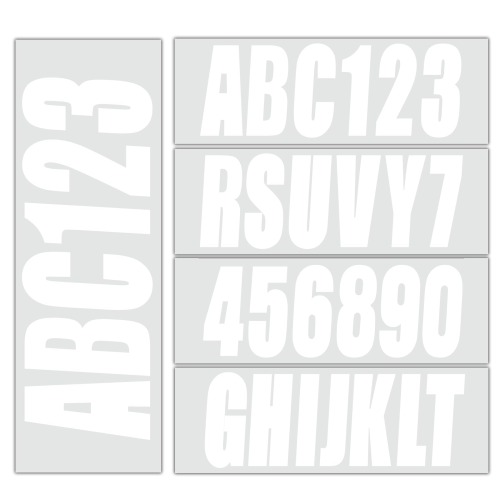 Boat Registration Numbers Sticker Set – Fits All Marine Vessels (Replaces OEM Hull Identification Decals)