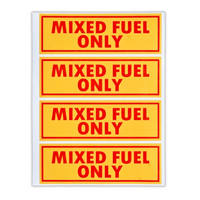 Mixed Fuel Only Stickers – For Outdoor Equipment & Chainsaws