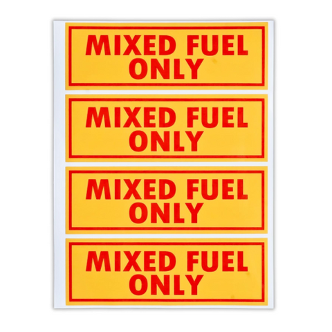 Mixed Fuel Only Stickers – For Outdoor Equipment & Chainsaws
