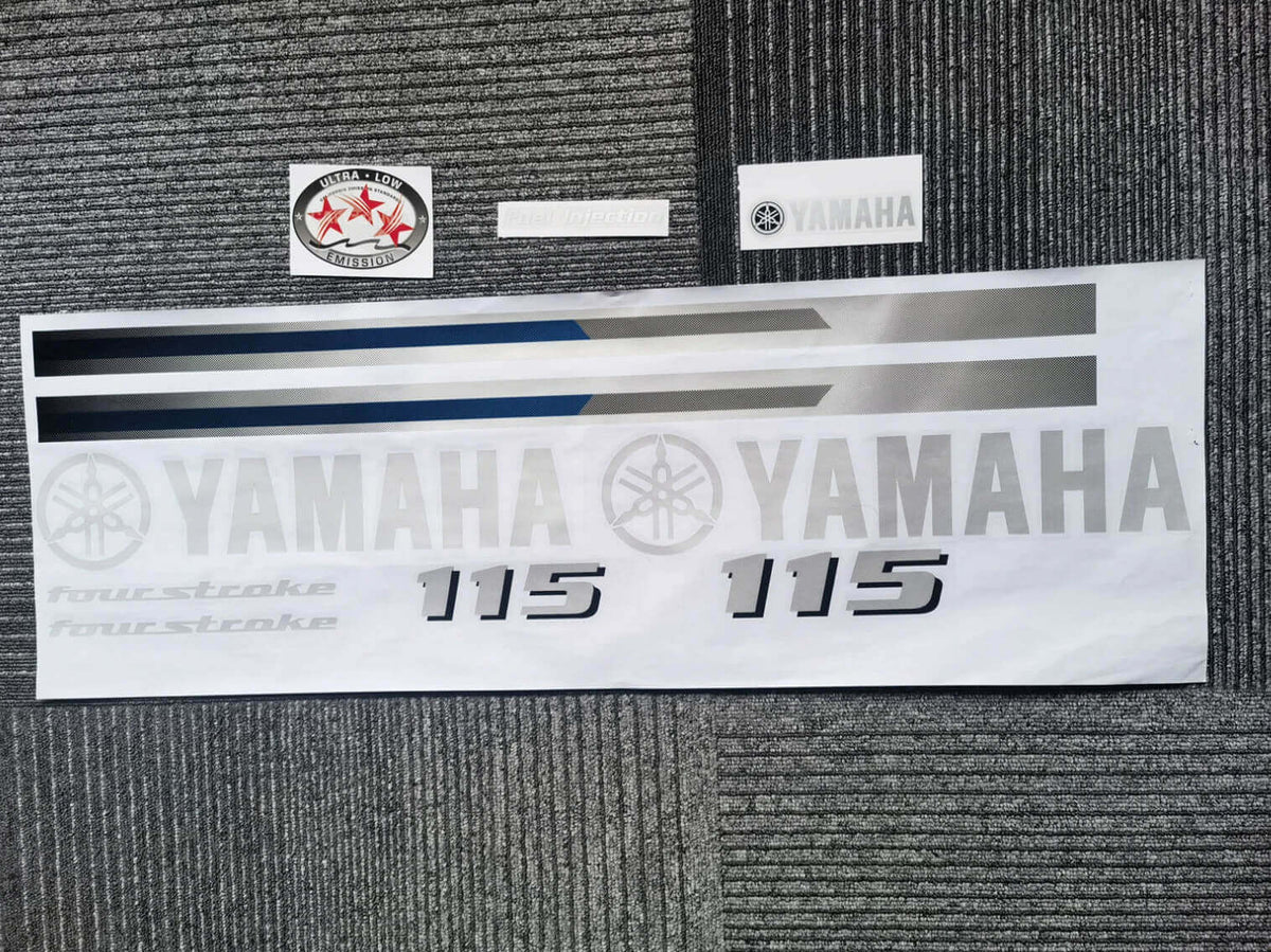 Yamaha 115HP Two Stroke ProV 1994-1995 Outboard Decal Kit Yamaha 115HP Two Stroke ProV 1994-1995 Outboard Decal Kit
