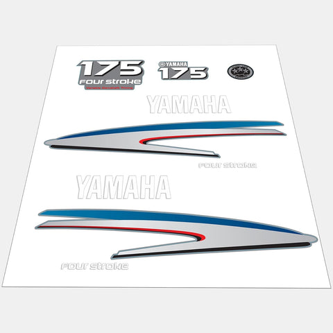 Yamaha 175 HP Outboards Motor Top Cowl Cove Decal Sticker Kit - JLM Marine - JLM Marine Boat Parts Limited