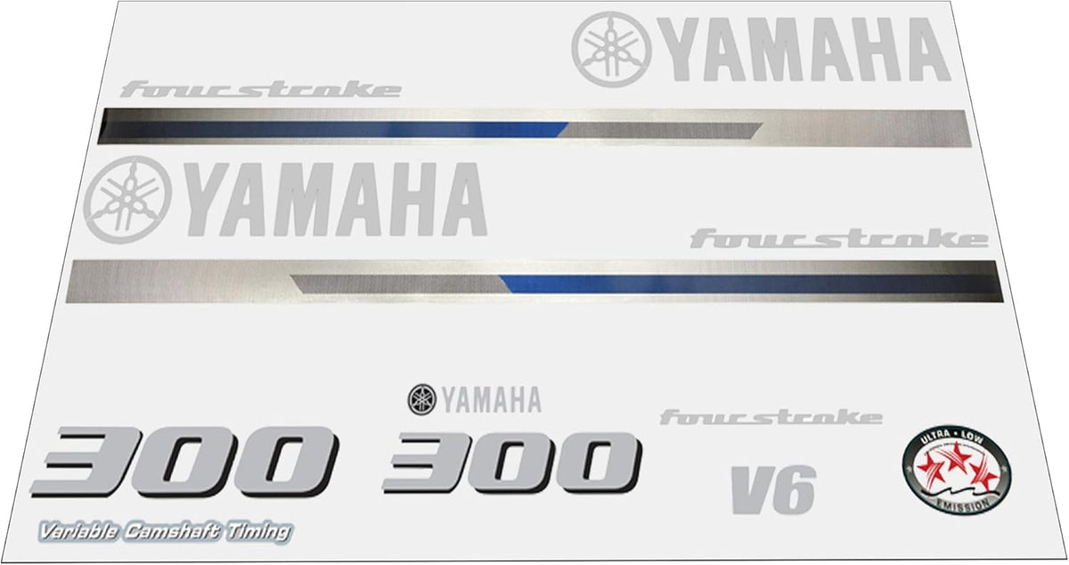 Yamaha 300 HP Outboards Motor Top Cowl Cove Decal Sticker Kit - JLM Marine - JLM Marine Boat Parts Limited