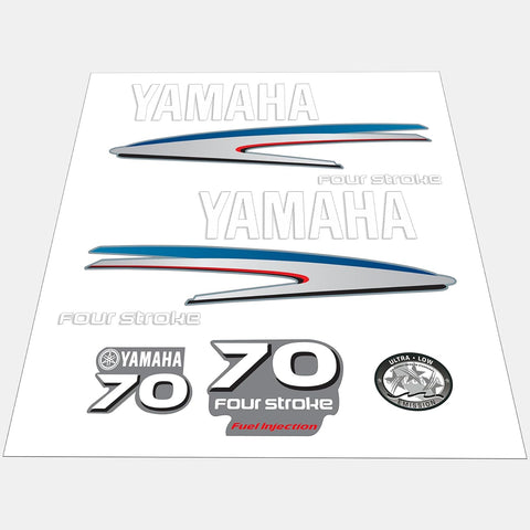 Yamaha 70 HP Outboards Motor Top Cowl Cove Decal Sticker Kit - JLM Marine - JLM Marine Boat Parts Limited