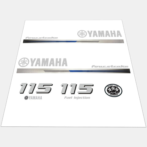 Yamaha Marine 115 HP Outboards Motor Top Cowl Cove Decal 