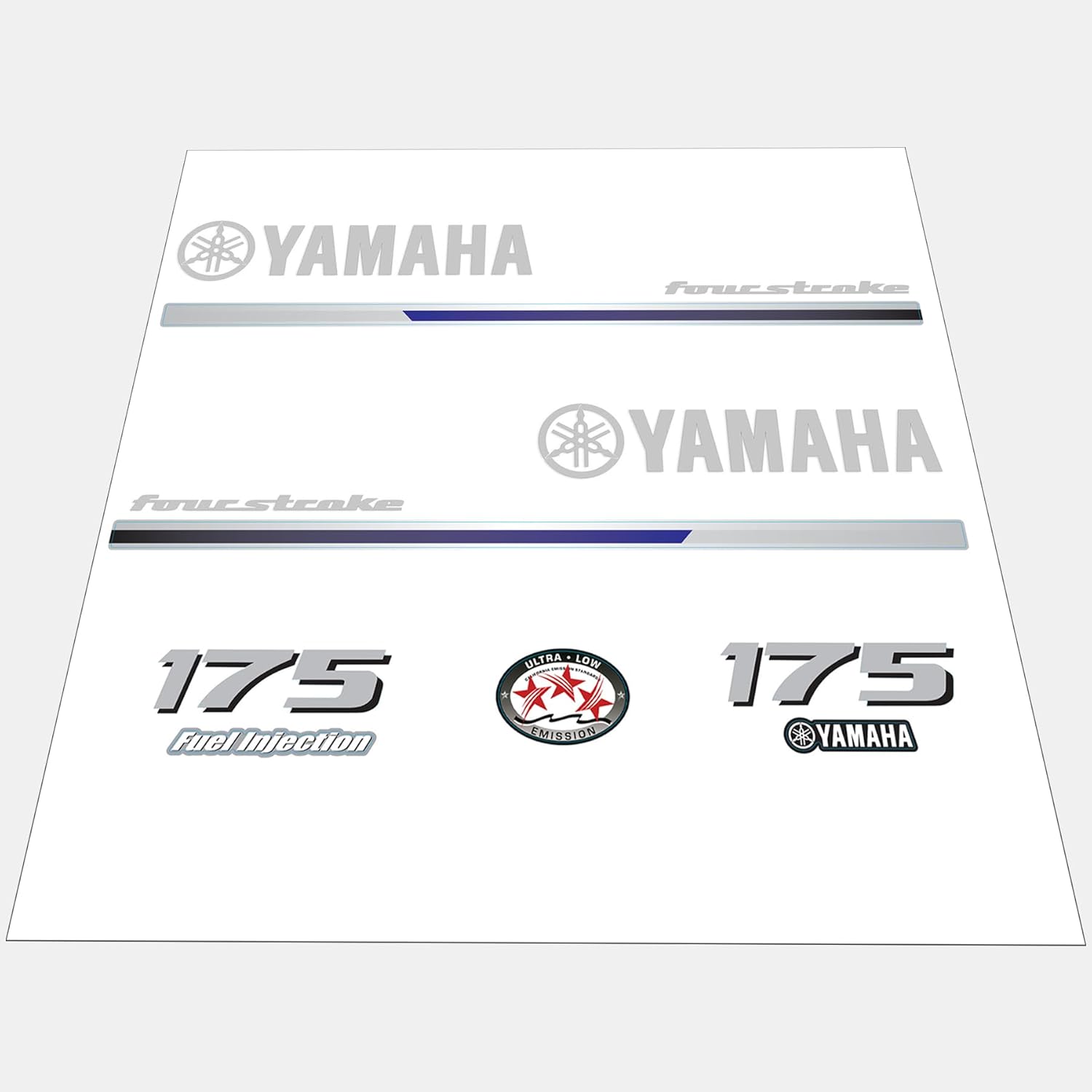 Yamaha 175 HP Outboards Motor Top Cowl Cove Decal Sticker Kit - JLM Marine - JLM Marine Boat Parts Limited