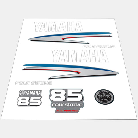 Yamaha 85 HP Outboards Motor Top Cowl Cove Decal Sticker Kit - JLM Marine - JLM Marine Boat Parts Limited