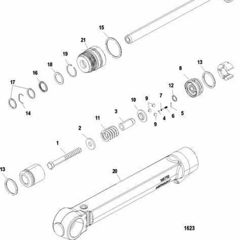 Trim Cylinder Seal Kit for MerCruiser R MR Alpha One Gen II and Bravo         25-87400A2