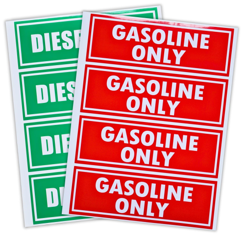 Vehicles Only Sticker Diesel Only Sticker Set β Fits Multiple Vehicles & Equipment (Replaces ...