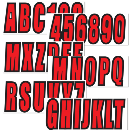 3" Red Marine Boat Registration Stickers – Fits Multiple Personal Watercraft