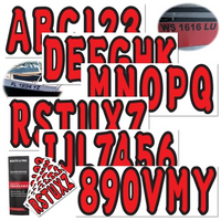 Boat Registration Number Decals – 3" Red Waterproof Stickers for Boats & PWC