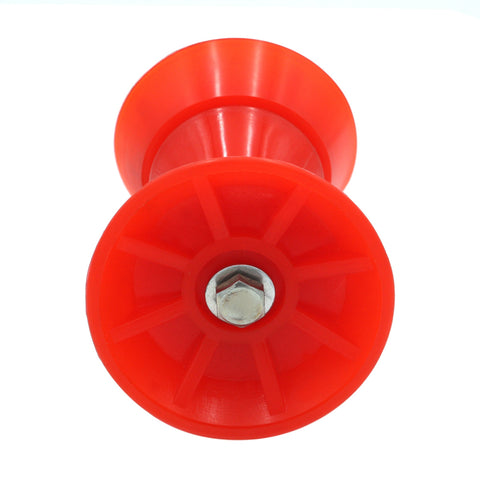 3" X 5" Boat Trailer Roller Polyurethane Red by 1/2" Shaft