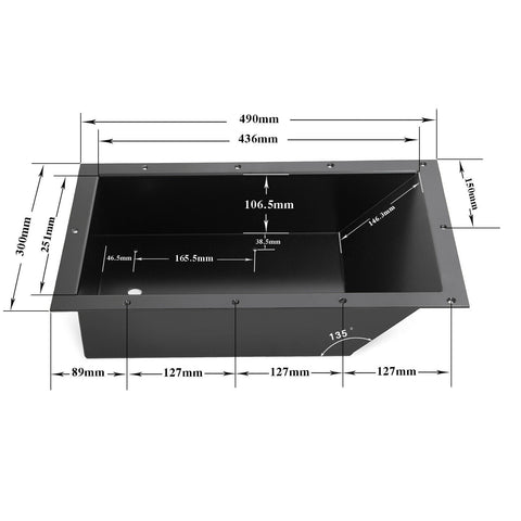 Trolling Motor Tray for Minn Kota Motor Corded Foot Pedal Control Pan Coated Aluminum and Recessed