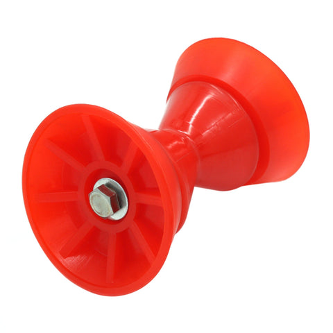 3 inches X 5 inches Boat Trailer Roller Polyurethane Red by 1/2 inches Shaft