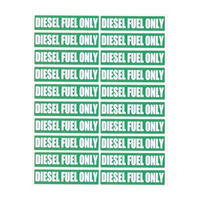 Diesel Fuel Only Sticker Set – Fits Marine & Automotive Equipment (20 Pack, 0.75" x 3.25")