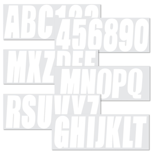 3" Boat Registration Number Decal Sets – Fits All Marine Vessels (Multiple Colors Available)
