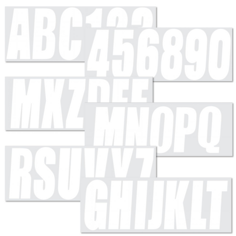 3" Boat Registration Number Decal Sets – Fits All Marine Vessels (Multiple Colors Available)